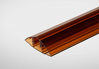 Профиль разъемный соединительный для поликарбоната 6-16 янтарный 6м