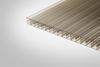 Сотовый поликарбонат КОЛИБРИ бронзовый 30% 16,0 мм 2100x6000 мм