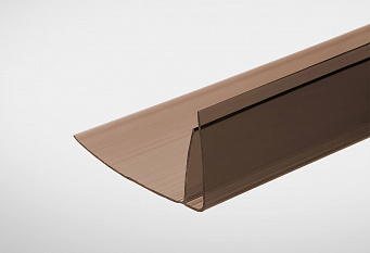 Профиль пристенный для поликарбоната Полигаль бронзовый 4-6мм, 6м