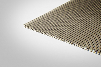 Сотовый поликарбонат КОЛИБРИ бронзовый 42% 10,0 мм 2100x6000 мм