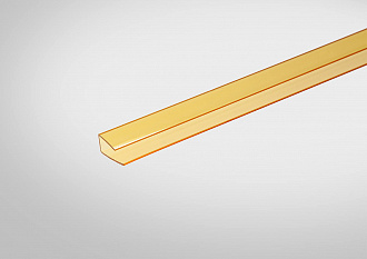 Профиль Полигаль Практичный 4,0 мм x2100 мм желтый