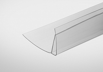 Профиль угловой для поликарбоната Полигаль Практичный прозрачный 8-10мм, 6м