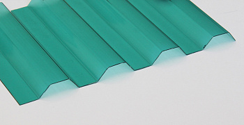 Профилированный поликарбонат POLYGAL GRECA 0.8х1260х2000 мм зеленый 50%