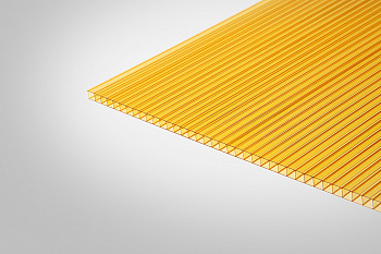 Сотовый поликарбонат КИВИ желтый 70% 6,0 мм 2100x3000 мм