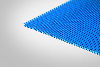 Сотовый поликарбонат Полигаль Практичный синий 30% 4,0 мм 2100x6000 мм