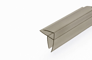 Профиль угловой для поликарбоната Полигаль Практичный бронзовый 4-6мм, 6м